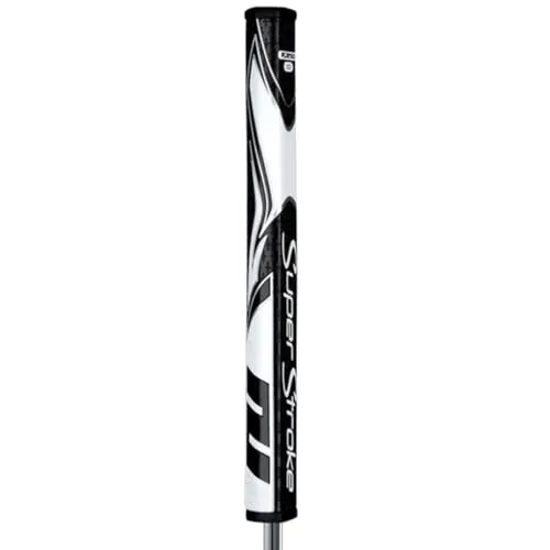 Super Stroke Puttergriff Zenergy Flatso 1.0, weiß/schwarz - Hochwertiger Puttergriff für Golfer, bietet dank der No Taper Technology und Multi-Zone-Texturierung verbesserten Komfort und Feedback. Ideal für präzise Schläge und optimale Kontrolle auf dem Platz.