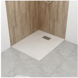 WITEN&NOCK Duschwanne 80x90 cm – Antirutsch Brausewanne in Steinoptik - Duschkabinen & -wände: Diese extraflache SMC Duschwanne bietet eine rutschfeste Oberfläche für mehr Sicherheit und ist ideal für barrierefreie Montagen.