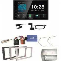 Kenwood DMX5020DABS CarPlay Einbauset für Opel Fahrzeuge - Vollständiges Einbauset mit Kenwood DMX-5020DABS, DAB Antenne und Lenkradfernbedienungsadapter. Kompatibel mit mehreren Opel-Modellen, für einfache Installation und nahtlose Integration.