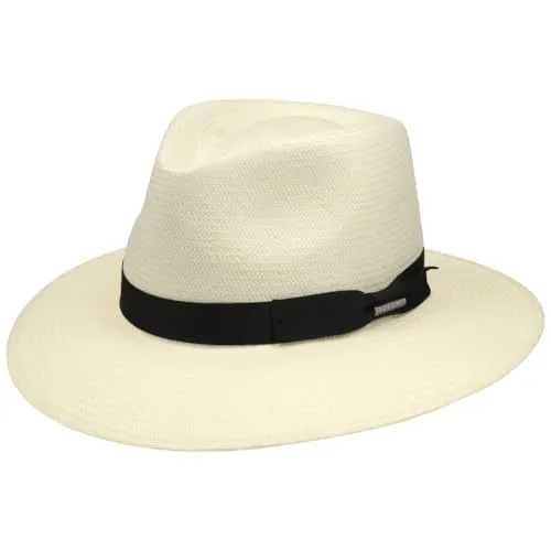 Stetson Tokeen Toyo Traveller Hut - Leichter Herren Strohhut - Hochwertiger 100% Toyostroh Hut mit breiter Krempe (ca. 7,5 cm) für optimalen Sonnenschutz. Stilvolles Ripsband und komfortables Futterband sorgen für angenehmen Tragekomfort und edles Design.