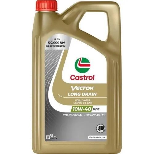 Castrol Vecton Long Drain 10W-40 E6/E9 - Motoröl für Langzeitschutz, ideal für moderne Dieselmotoren mit verlängerten Wechselintervallen.