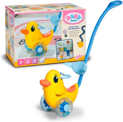 BABY born Schiebe-Berta mit Lenkstange - Puppen & Zubehör: Verstellbare Lenkstange und Rassel-Räder mit Perlen für kreatives Spielvergnügen. Ideal für 36 cm und 43 cm Puppen.