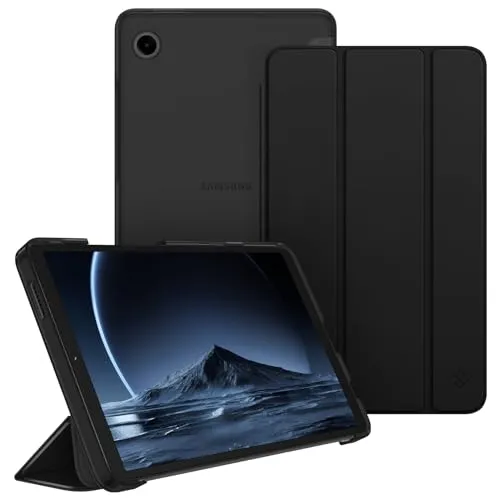 Fintie Hülle für Samsung Galaxy Tab A11 8,7" 2025/ Tab A9 8.7 Zoll Tablet, Ultra Dünn Schutzhülle mit Transparenter Rückseite, Schwarz