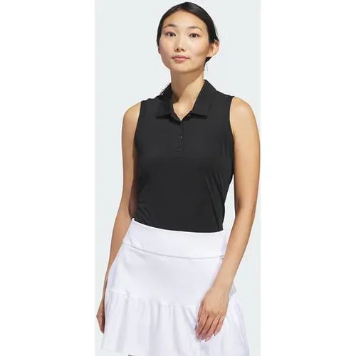 ADIDAS Ultimate365 Solid Ärmelloses Polo Shirt - Das adidas Golfpoloshirt bietet atmungsaktiven Tragekomfort und Bewegungsfreiheit für entspannte Runden. Hergestellt mit recycelten Materialien unterstützt es nachhaltige Praktiken und passt perfekt zu deiner Golfgarderobe.