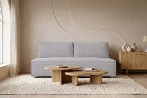 Kaiser Möbel Sofa DUE mit Schlaffunktion und Bettkasten in Grau - Schlafsofa mit Bettkasten, ideal für kleine Räume. Der elegante POSO Stoff sorgt für hohen Komfort und eine gemütliche Atmosphäre.