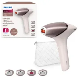 Philips IPL-Haarentferner Lumea S9000 BRI958/00 - IPL-Gerät mit 450.000 Lichtimpulsen und 4 speziellen Aufsätzen für Achseln, Bikinizone, Körper und Gesicht - für langanhaltend glatte Haut ohne Schmerzen.