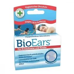 Bioears Silikon Ohrstöpsel antimikrobielle - Arzneimittel für hygienischen Ohrschutz gegen Lärm und Wasser mit antimikrobiellem Zusatzstoff, der Bakterienwachstum hemmt und das Risiko von Ohrentzündungen reduziert.