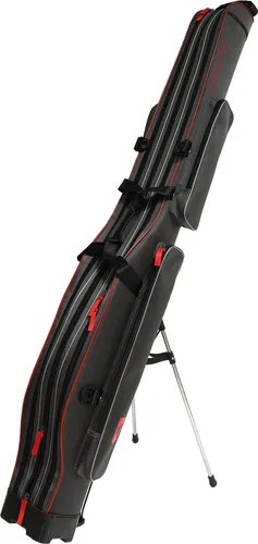 Mikado ROD HOLDALL 160cm - Gepolsterte Angeltasche mit 3 Fächern - Robuste Rutenfutteral für bis zu 3 montierte Ruten. Mit innovativem Fußsystem für einfaches Stehen und wasserdichtem Boden. Ideal für Angler, die Wert auf Qualität legen.