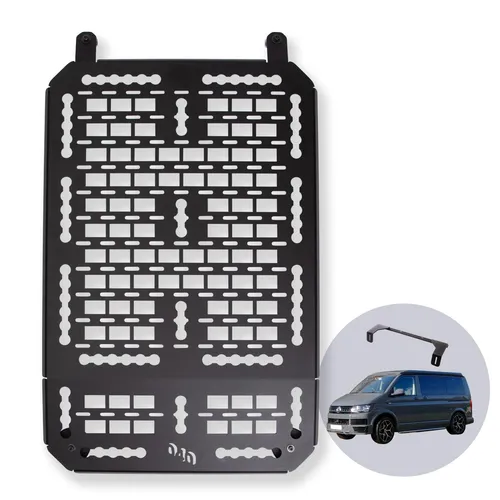 Parts Molle Board für T5/T6 California (Comfortline Coast Ocean) - Zubehör für Fahrradträger: Flexibles Molle Board für VW T5/T6 ohne C-Schiene, ideal für individuelle Gerätehalterung und perfekten Stauraum.