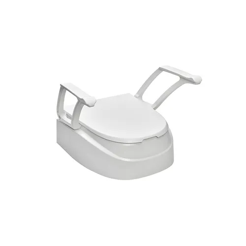Toilettensitzerhöhung QUICK TOP mit Armlehnen - Die Russka Toilettensitzerhöhung QUICK TOP bietet Komfort mit abnehmbaren Armlehnen und einem Deckel. Sie ist 3-fach höhenverstellbar und sorgt für eine individuelle Anpassung.