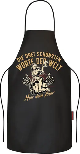 Bier - 3 schönste Worte - Grillschürze Einheitsgrösse 100% Baumwolle