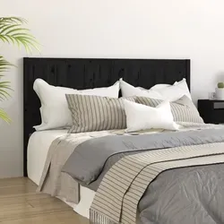 vidaXL Kopfteil Schwarz 205,5x4x100 cm aus Kiefernholz - Klassisches Bett-Headboard aus massivem Kiefernholz, bietet rustikalen Charme und hervorragende Rückenstütze für entspanntes Lesen im Bett.