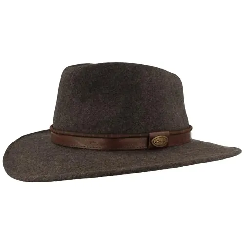 Breiter Rollbarer Outdoor Filzhut Trekkinghut aus 100% Wolle - Fedora & Trilby-Hüte für Herren, wasserabweisend und faltbar – ideal für jedes Wetter und leicht zu transportieren.