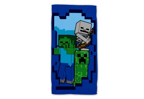 Minecraft Strandtuch Baumwolle Strandtuch Frottee Badetuch mit Premium Druck, 70x140 cm
