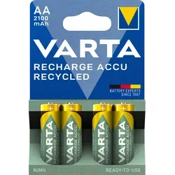 VARTA Batterien AA - Wiederaufladbare 2100 mAh Ni-MH Akkus, umweltfreundlich mit 21% recyceltem Material, sofort einsatzbereit