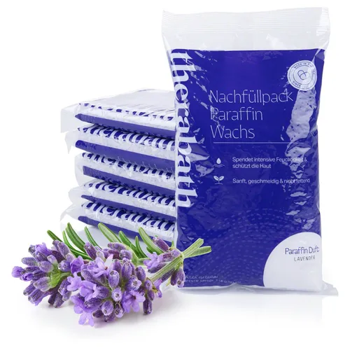 Therabath PRO Paraffin zur Wärmebehandlung, 6 Beutel à 454 g, Lavendel Harmonie - Spa & Bad-Geräte, ideal zur Entspannung und Hautpflege mit entspannendem Lavendelduft für ein beruhigendes Erlebnis.
