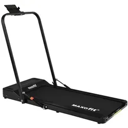 MAXOfit Mini Walking Laufband MF-2 mit Bluetooth Lautsprecher - Kompaktes Laufband (128 x 65 cm) für effektives Training zu Hause bis 8 km/h. Mit klappbarem Haltegriff, praktischer Fernbedienung und Tablethalterung für müheloses Training und Unterhaltung.