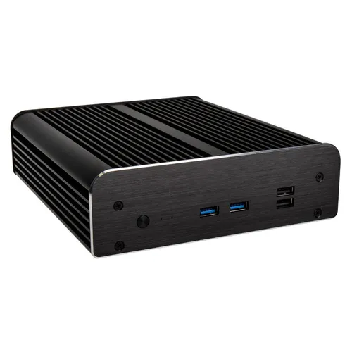 Akasa Newton S7D Fanless Gehäuse - Ultra small form factor PC-Gehäuse in Schwarz, lüfterlos für geräuschlosen Betrieb und ideal für kompakte Builds