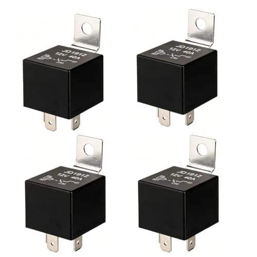 Gebildet 4 Stück JD1912 Auto-Relaiskabelbaum, 12V, 40A, 4-polig, SPST mit Eingebauter Diode für Auto, LKW, Van, Motorrad, Boot