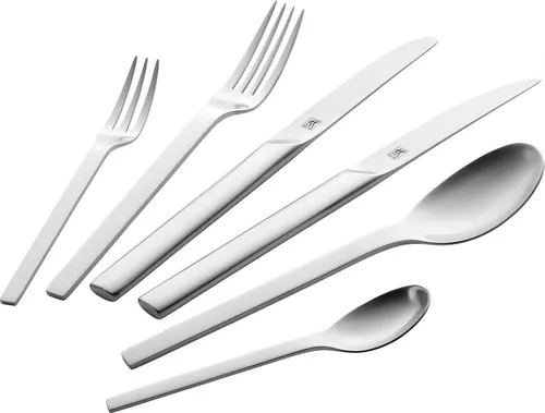 Zwilling Besteck-Set Minimale (72-tlg) für 12 Personen - Hochwertiges Edelstahl 18/10 Besteck-Set, rostfrei und mattiert, ideal für stilvolle Dinnerabende. Spülmaschinengeeignet für einfache Pflege.