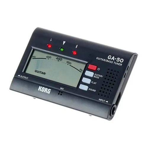 KORG GA50 Stimmgerät für Gitarre und Bass - Kompaktes Tuner mit LCD-Display, Memory-Funktion und Auto Power-Off. Ideal für Musiker, die ein leichtes und präzises Stimmgerät suchen.