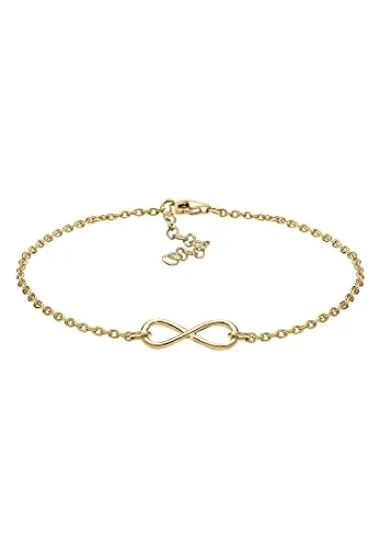 Elli Armband Damen mit Infinity Unendlichkeits Symbol in 925 Sterling Silber vergoldet