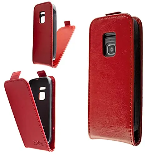 caseroxx Flip Cover für Nokia 225 4G (2020) in rot – Handy-Tasche mit Kreditkartenfächern & Magnetverschluss aus Kunstleder, schlank & funktional