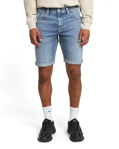 G-STAR Herren Jeansshorts "Mosa", Gr. 34, faded sea point blau - Herren-Shorts von G-STAR im casual Stil. Robuster und pflegeleichter Denim mit Umschlagsaum, ideal für Freizeitaktivitäten. Regular fit für optimalen Tragekomfort.