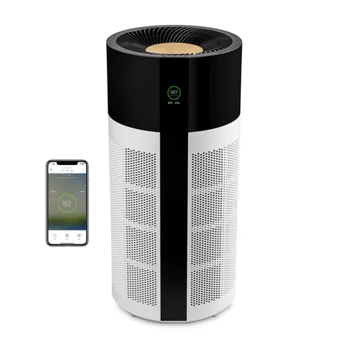 DUUX DXPU03 Tube Smart Luftreiniger Weiß – Kraftvoller Luftreiniger für 75 m² - Luftreiniger: Der DUUX Tube sorgt mit H13-Filter und CADR von 550 m³/h für saubere Luft in nur 20 Minuten. Steuerbar über App oder Tasten, ideal für jeden Raum.