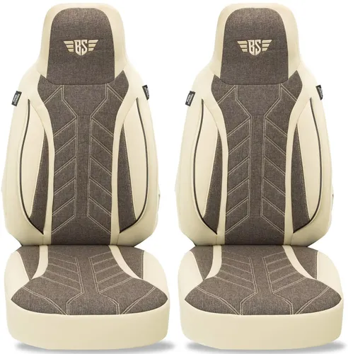 BREMER SITZBEZÜGE für FIAT Ducato Jumper Boxer - Sitzbezüge für Wohnmobile, aus hochwertigem, pflegeleichtem Leinenstoff mit Schaumstoffkaschierung für höchsten Komfort und Schutz, geeignet für Sitzheizungen.