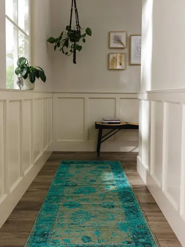benuta Nest Läufer für Flur Frencie Türkis 80x250 cm - Hochwertiger Teppichläufer von benuta. Ideal für Flure, sorgt er für eine stilvolle Atmosphäre und fügt sich harmonisch in jedes Interieur ein. Robuste Qualität für täglichen Einsatz.