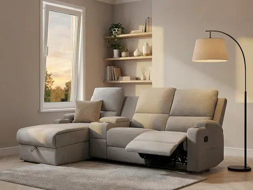 Home affaire Ecksofa NAPORI Multimediasofa XXL - Ecksofa in L-Form mit Relaxfunktion und Getränkehalter, ideal für gemütliche Filmabende. Hochwertige Polsterung und pflegeleichter Bezug sorgen für Komfort und Langlebigkeit.
