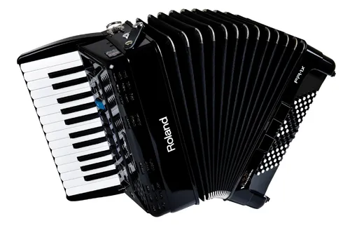 Roland FR-1X BK B-Stock Akkordeon - B-Stock Akkordeon mit 26 anschlagdynamischen Tasten und 72 Bassknöpfen, ideal für Musiker, die Vielseitigkeit und Qualität suchen. Mit USB-Anschluss und MP3-Player für modernes Musizieren.
