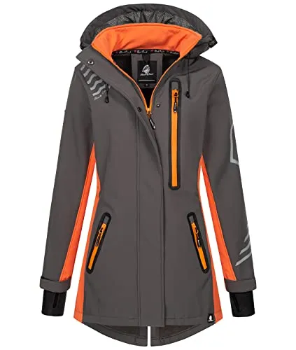 Rock Creek Softshelljacke Damen D-491 - Wetterfester Softshellmantel - Übergangsjacken, wasserabweisend, winddicht und atmungsaktiv – ideal für Outdoor-Aktivitäten bei jedem Wetter!