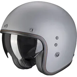Scorpion Belfast Evo Solid Jethelm - Matt-Grau - XS - Motorradhelm mit Retro- und modernem Stil, ultraleichter TCT Glasfaser-Schale und bequemer Passform. Ausgestattet mit versenkbarer Speedview Sonnenblende und antimikrobiellem Innenfutter für besten Komfort.