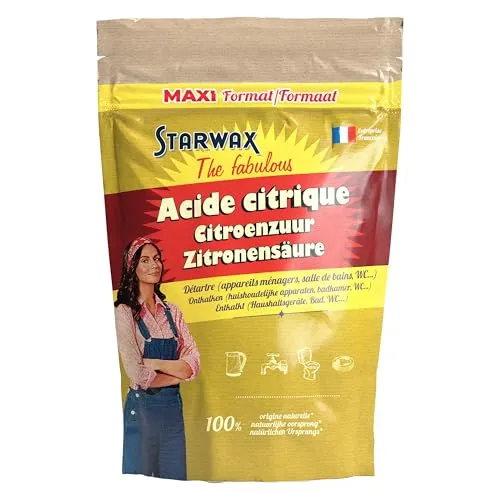 STARWAX THE FABULOUS - Zitronensäure - Entkalkt Haushaltsgeräte - Beseitigt Kalkablagerungen - Lässt das Badezimmer glänzen - Maxi-Format - 2,5 kg
