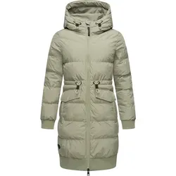 Ragwear Damen Wintermantel Briosh YOUMODO Dusty Olive XL - Funktionsjacke mit 11.000 mm Wassersäule, ideal für kalte Tage. Der taillierte Schnitt und die verstellbare Kapuze sorgen für Komfort und Stil.