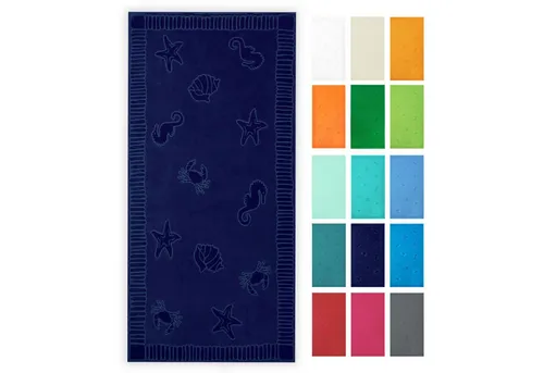 ZOLLNER Strandtuch, Frottier, 100 x 200 cm - Saunahandtuch aus 100% Baumwolle, besonders saugfähig und ideal für Strand, Sauna oder Schwimmbad. OEKO-TEX® zertifiziert für höchste Qualität.