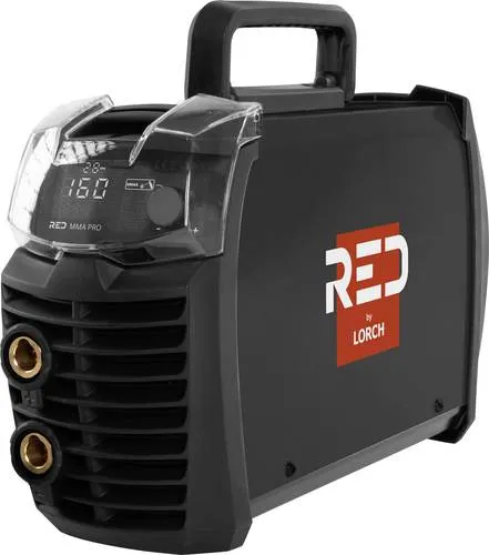 RED by LORCH Elektrodenschweißgerät MMA 160 A im Koffer - Kompaktes und leichtes Schweißgerät für Montagen und Reparaturen. Ideal für den mobilen Einsatz mit fortschrittlichen Funktionen wie Hot Start und Arc Force für optimale Schweißergebnisse.