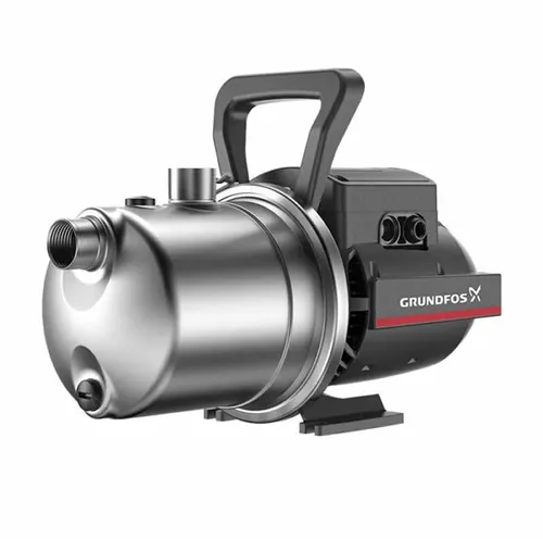 Grundfos Jetpumpe JP 5-48 S-BBVP - Selbstansaugende Gartenpumpe - Wasserpumpen - Leistungsstark mit 5 m³/h Fördermenge und 1490 W Motorleistung, ideal für die Bewässerung und Hauswasserwerke.