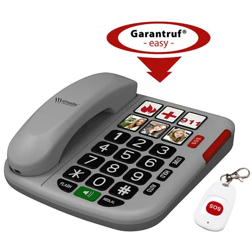 simvalley Senioren-Notruf-Telefon, Garantruf Easy, Funk-SOS-Taster, Freisprechen