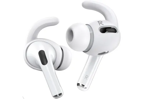 Proof Labs S5 Ohrhaken für Apple AirPods Pro – Anti-Rutsch Ohrbügel - Optimale Passform für AirPods Pro mit 3 Paar Ohrhaken und praktischer Aufbewahrungstasche. Bessere Klangleistung und kein Verrutschen für ungestörten Musikgenuss.