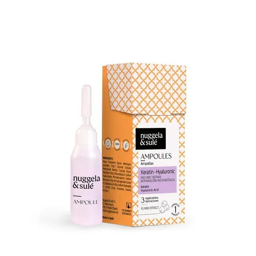KeratinHyaluronicAmpulle. Mit Rizinusöl und hydrolysiertem Keratin. Sofortige...