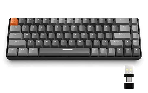 YINDIAO K68 Kabellose Mechanische Gaming Tastatur - Kompakte 60% Tastatur mit Bluetooth 5.0 und Hot Swap fähigen Schaltern, ideal für Gamer und Büroarbeit, spart Platz und bietet ein leises Tippgefühl.