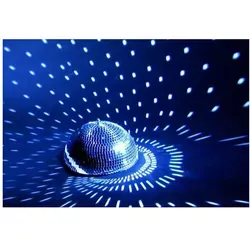 Showtec 30cm Halbe Spiegelkugel mit Motor - Diskokugel aus Echtglasspiegel, ideal für Partys und Veranstaltungen, sorgt für beeindruckende Lichtreflexionen und stimmungsvolle Atmosphäre.