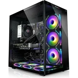 Kiebel Panorama V Gaming-PC - PC-System mit AMD Ryzen 5 5500, RTX 3050 und 32 GB RAM für flüssiges Gaming, ausgestattet mit RGB-Beleuchtung und 1000 GB SSD für schnelle Ladezeiten.