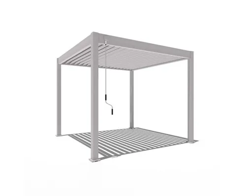 Pavillon Pergola 3x3m mit verstellbarem Lamellendach - Wetterfester Gartenpavillon aus Voll-Aluminium, ideal für ganzjährige Nutzung. Genießen Sie Sonne und Schatten dank stufenlos einstellbarer Lamellen!