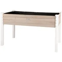 WONDERMAKE® Großes Hochbeet aus Holz für Garten Balkon Terrasse - Hochbeete-Kit aus stabilem Tannen-Holz, klimaneutral und mit 130 Litern Volumen für gesunde Kräuter und Gemüse, im modernen Scandi-Look.