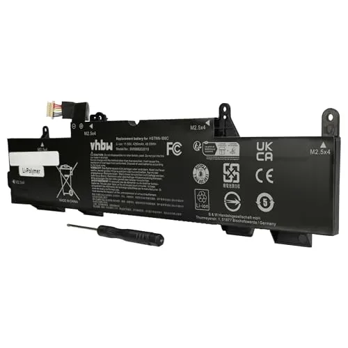 vhbw Akku kompatibel mit HP EliteBook 840 G5(3TU09PA), 840 G5 (3TU07PA), 840 G5 (3TU08PA) Notebook (4250 mAh, 11,55 V, Li-Ion)