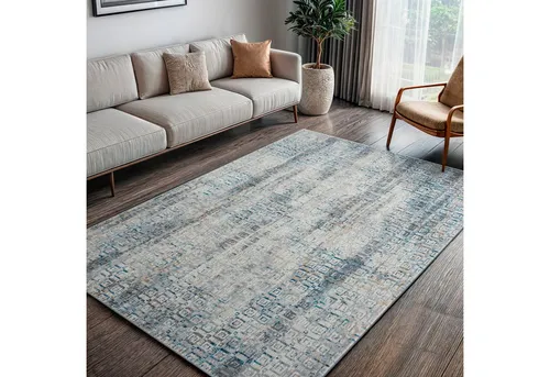 my home Teppich Jaxyn, rechteckig, modern und pflegeleicht - Flachgewebe-Teppich mit 8 mm Höhe, ideal für Esszimmer oder Schlafzimmer. Strapazierfähige Kunstfaser sorgt für eine unempfindliche und wärmende Unterlage, perfekt für Räume mit Fußbodenheizung.
